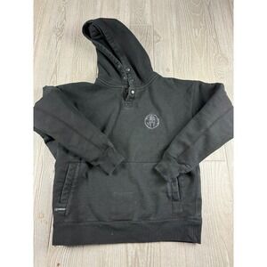 Spartan Hoodie Mens XS Black Ultra Heavyweight Pullover Kangaroo Pocket Snap